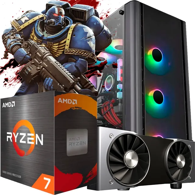 PC ARMADA GAMER AMD RYZEN 7 5700X RAM 32GB SSD 1TB PLACA DE VIDEO NVIDIA GEFORCE RTX 5070 - GP9809