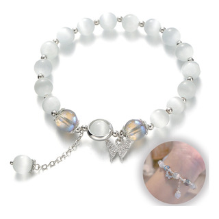 Pulsera De La Suerte De Piedra Ojo De Gato De Mariposa Pulsera De La Suerte De Piedra Ojo De Gato De Mariposa