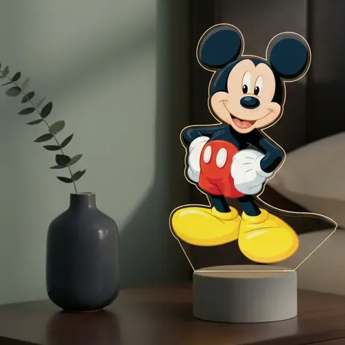 Luminária Bivolt Formato Exclusivo Rosto Mickey Mouse 3d