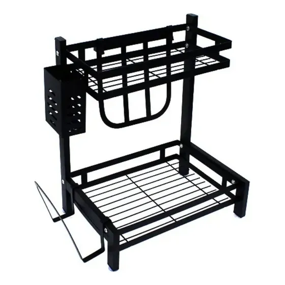 Escurridor De Platos Life Art 2 Niveles Negro