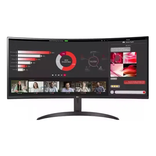 Monitor Curvo Ultrawide LG 34wr50qc-b Wqhd 100 Hz Freesync Color Negro