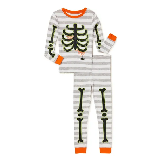 Conjunto De Pijama De Halloween Para Niños 2pcs Manga Larga
