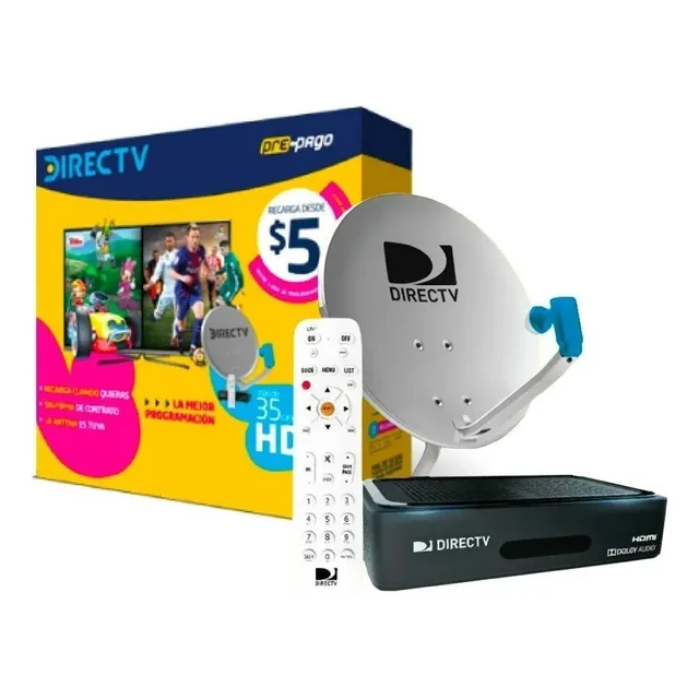 Kit Prepago Directv Hd Canalera Antena Sintonizador Oy