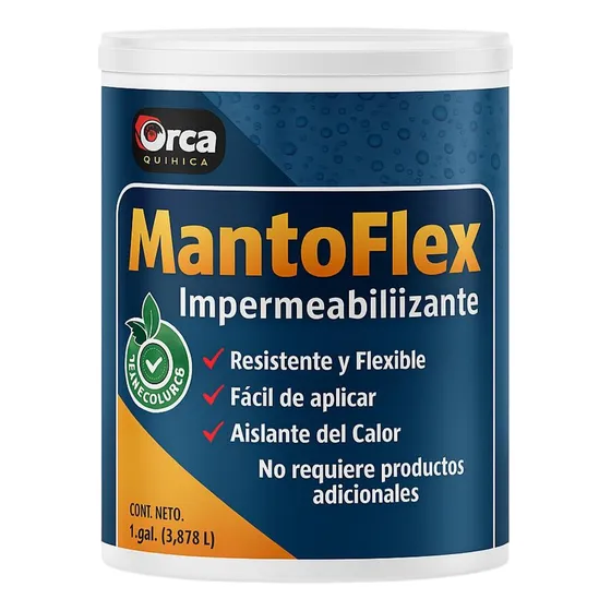 Pintura Techo Impermeabilizante Mantoflex 1 Galón
