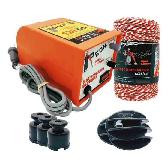 Kit Instalación Boyero Eléctrico Peón 220v 120 Km