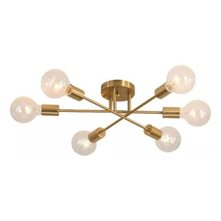 W Lámpara De Techo Suspendida Con 6 Luces E26 En Moderno W Lámpara De Techo Suspendida Con 6 Luces E26 En Moderno