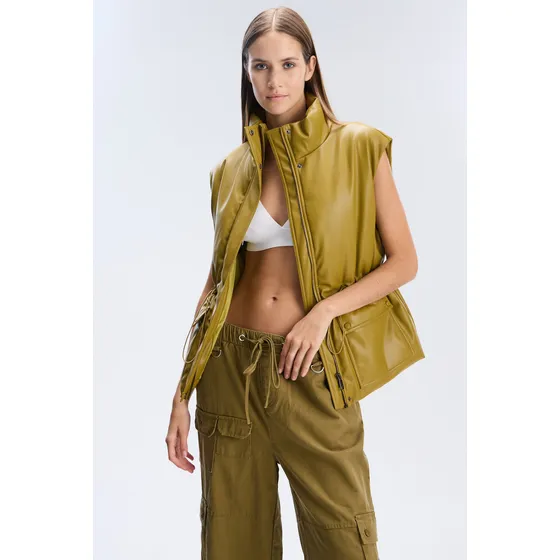 Chaleco Pu Oversize Con Tancas Mujer Portsaid