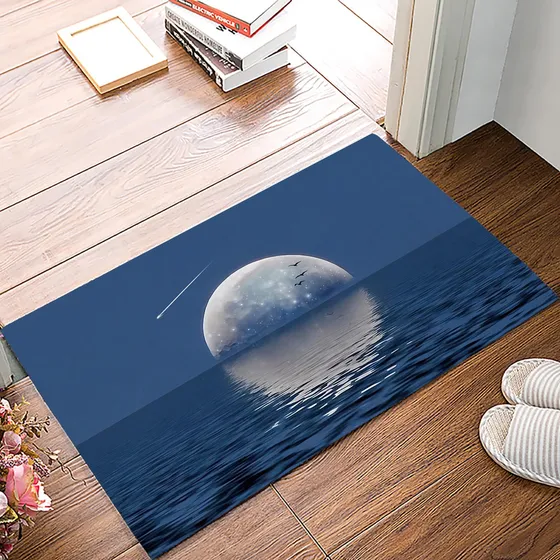 Felpudo Luna Oceanica Alfombra Baño Cocina Antideslizante X