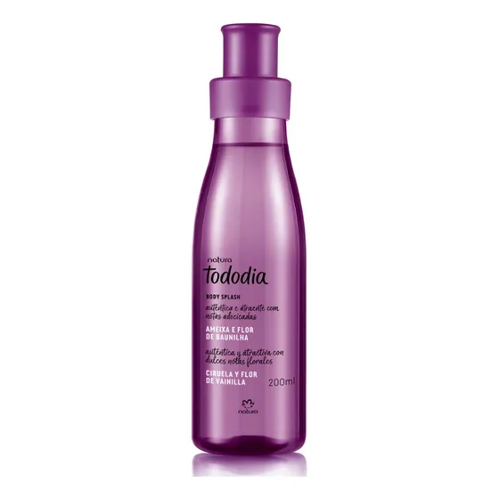 Body Splash Tododia Ameixa e Flor de Baunilha Natura 200 mL