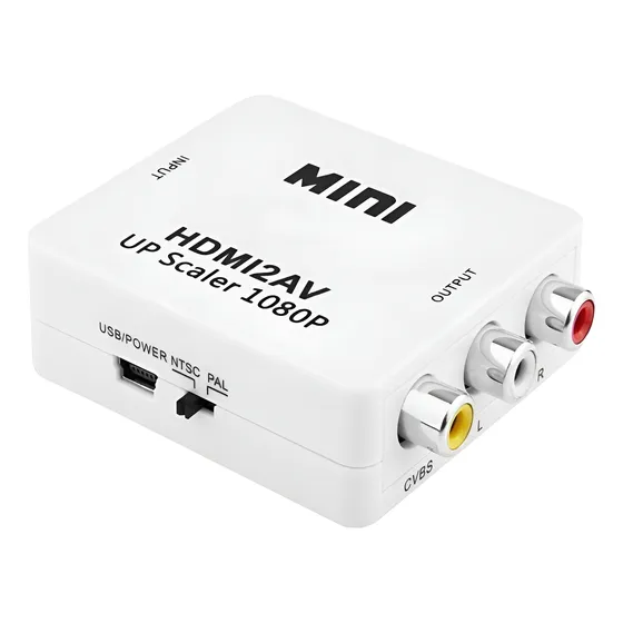 Conversor Hdmi A Rca Av Adaptador Tv Tubo Convertidor 1080