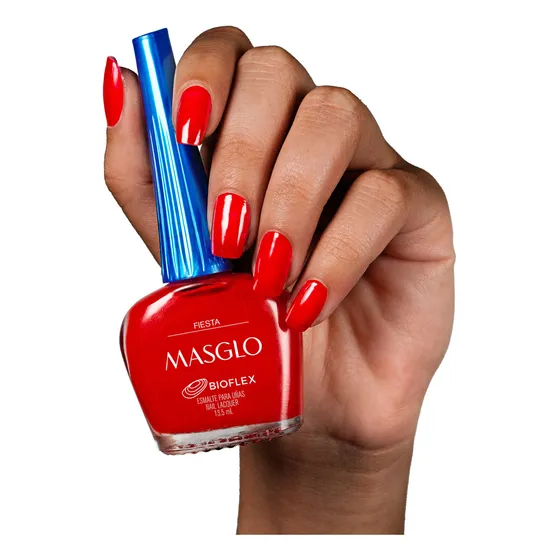 Masglo Bioflex Esmalte Uñas Sin Cabina 13.5ml Color Fiesta