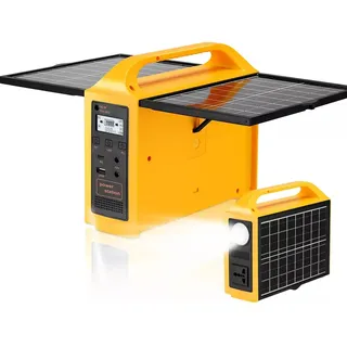 Estación De Energía Portátil Con Panel Solar 5 Puertos Led