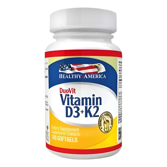 Vitamina D3 + K2 Duo Vit 100 Softgels Healthy America