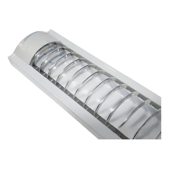 Plafón Listón Con Louver Doble 2 Tubos 120cm 220v