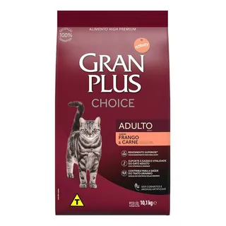 Ração Gran Plus Choice Gatos Adulto Frango E Carne 10,1kg Ração Gran Plus Choice Gatos Adulto Frango E Carne 10,1kg