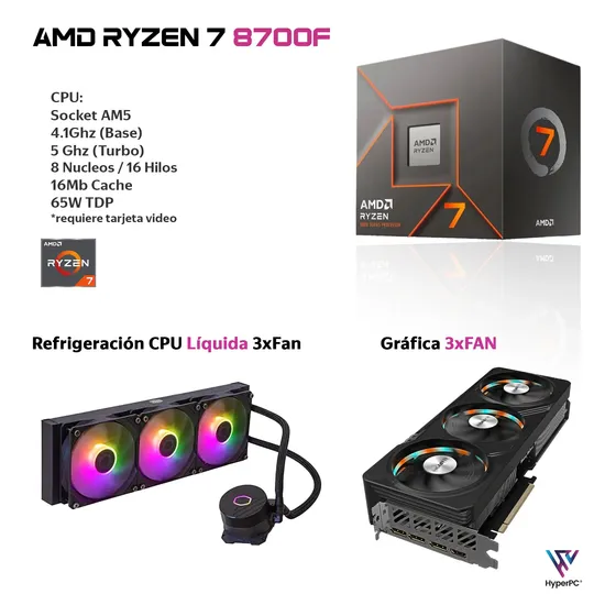 Pc Gamer Blanco Amd Ryzen 7 8700 128gb 2tb Rtx 5080 16gb