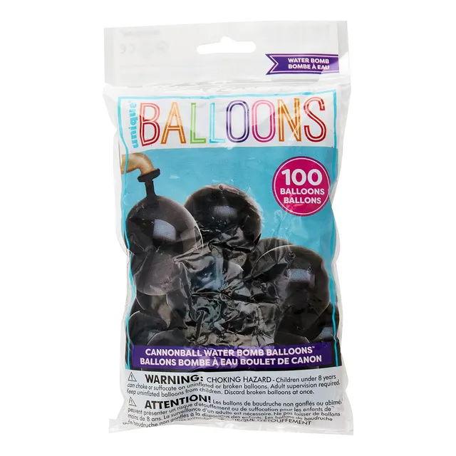 Balones De Agua Explosivos Black Cannonball, Paquete De 100
