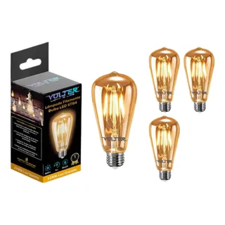 Kit 4 LĂąmpada Led Filamento RetrĂŽ Ry St64 4w 2200k 360lm Cor Branco Quente 127/220v Kit 4 LĂąmpada Led Filamento RetrĂŽ Ry St64 4w 2200k 360lm Cor Branco Quente 127/220v