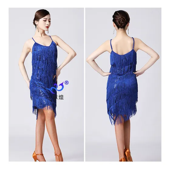 Vestido Fiesta Importado Baile Salsa Jazz Tango Qilaixing