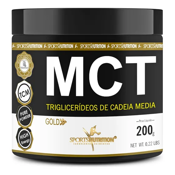 Mct Gold 100% Puro Low Carb Tcm Em Pó C8 E C10 Alta Absorção - 200g