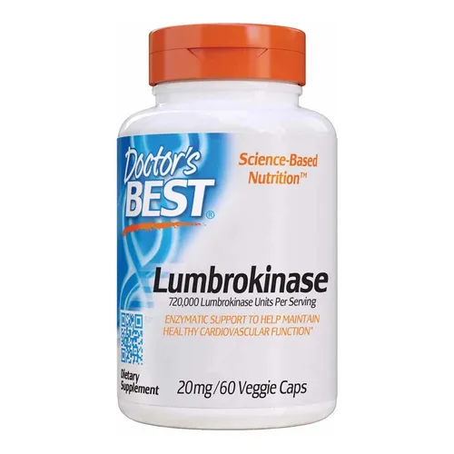 Lumbrokinasa 20mg (60 Cápsulas Veganas) Doctors Best Sabor Sin Sabor