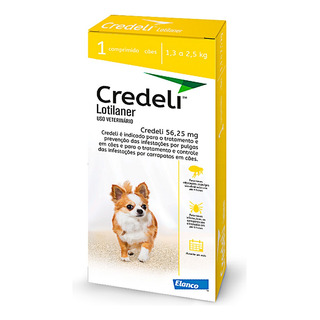 Credeli Antipulgas Carrapatos Para Cães 1,3 A 2,5kg Com 1cp Credeli Antipulgas Carrapatos Para Cães 1,3 A 2,5kg Com 1cp
