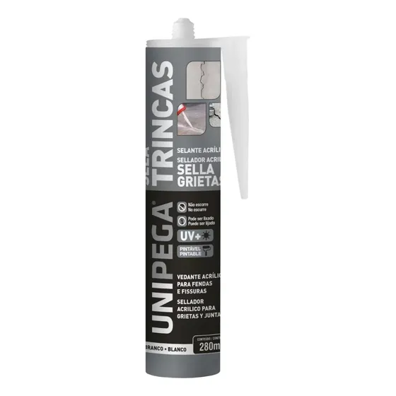 Sellador blanco Unipega Veda/Sela Trincas, 280 ml