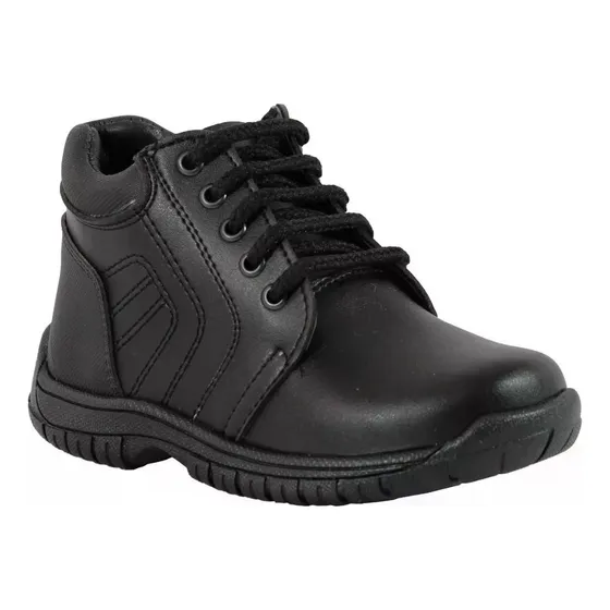 Botin Botas Niño Escolar Velcro Tipo Piel Antiderrapante