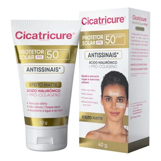 Protetor Solar Cicatricure Fps50 Antissinais Matte 40g