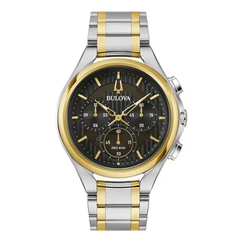 Reloj Bulova Curv 98a301 Para Hombre E-watch Color De La Correa Plateado