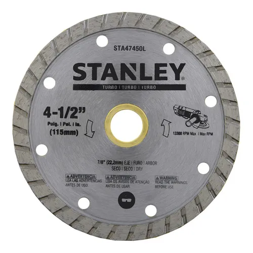 Disco Diamantado 4,5 Stanley Sta47450l Color Plateado
