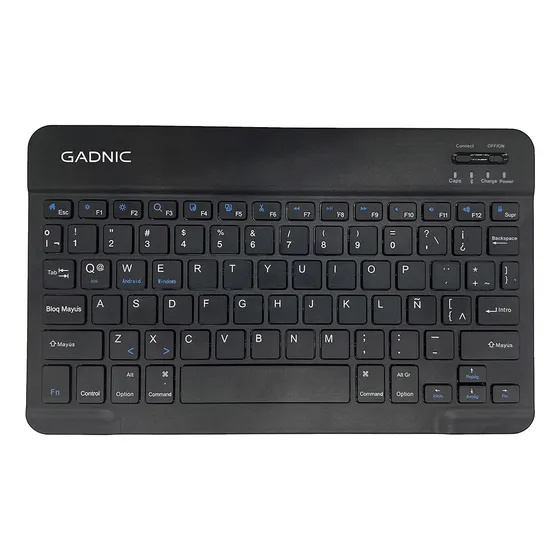 Teclado Inalámbrico Gadnic Mini Universal Recargable Negro