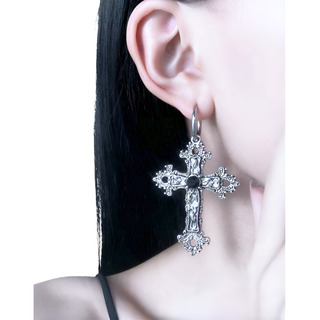 Aretes Largos Diseño De Cruz Excelente Calidad Ar-297 Aretes Largos Diseño De Cruz Excelente Calidad Ar-297