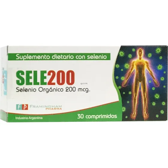 Suplemento Sele200 Selenio Orgánico X 30 Comprimidos