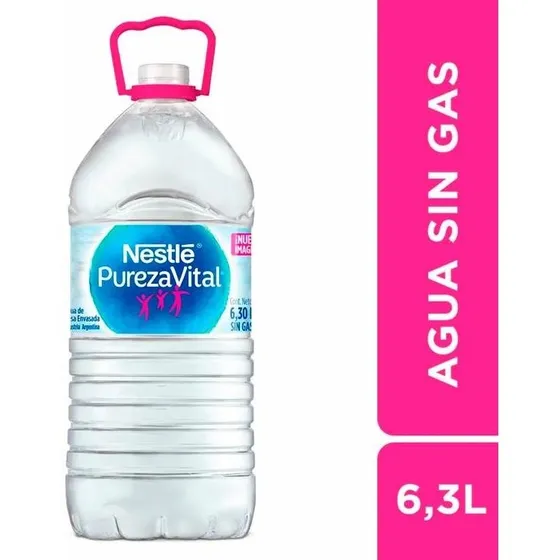 Agua Sin Gas Bidón 6,3 Litros Nestlé Pureza Vital