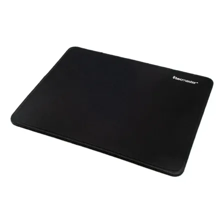 Mouse Pad Tecmaster Antideslizante Tela Negro 24.5x22 cm Costuras Resistentes