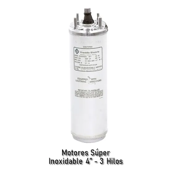 Motosumergible 0.5hp 230v Monofásico 4  Franklin Electric