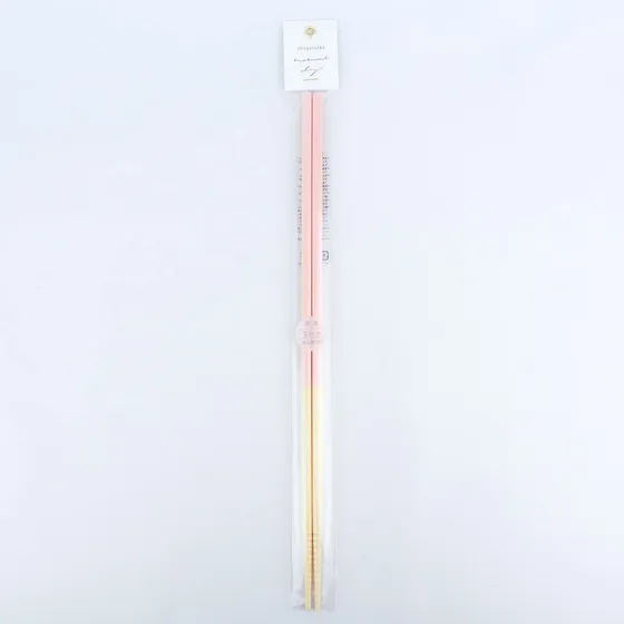 Palillo Largo Madera Bambu Saibashi 13  Hecho Japon Rosa