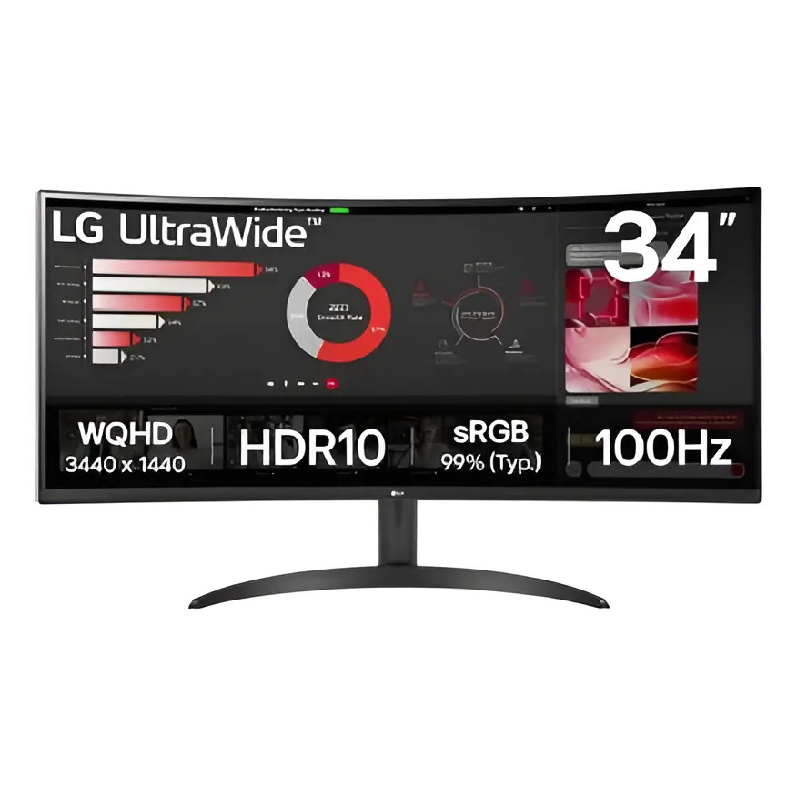 Monitor LG UltraWide Curvo 34" QHD 100Hz