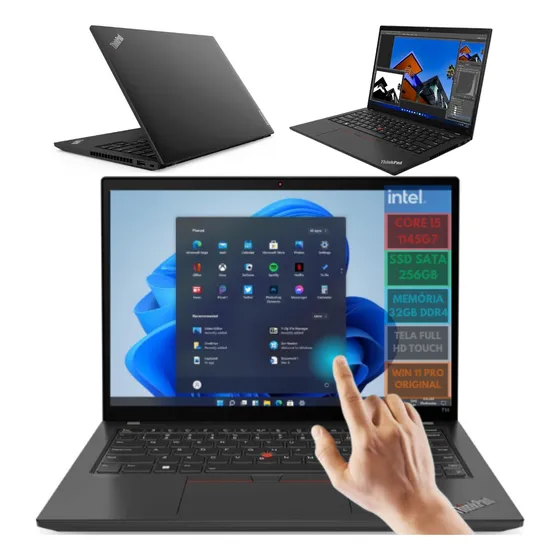 Notebook I5 Ssd 256gb 32gb Mem 14  Tela Touch Ips Hdmi Usb C