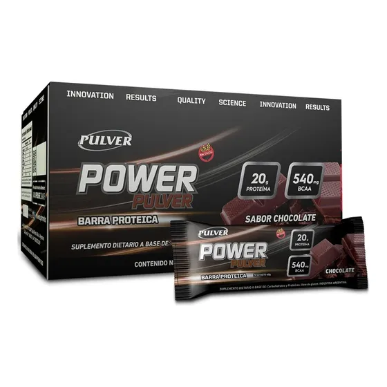 Power Barra Proteica De 60 Gramos - Pulver Sabor Chocolate