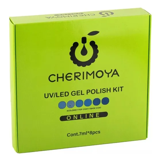 Kit De Esmaltes Permanentes Gama 7ml Cherimoya-blue