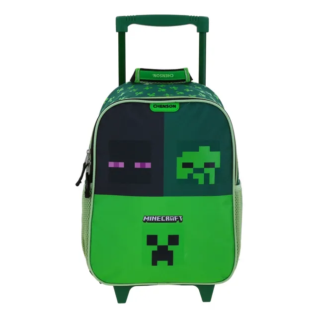Mochila Mediana Chenson Ruedas Preescolar Kinder Minecraft Const Mc66049-g
