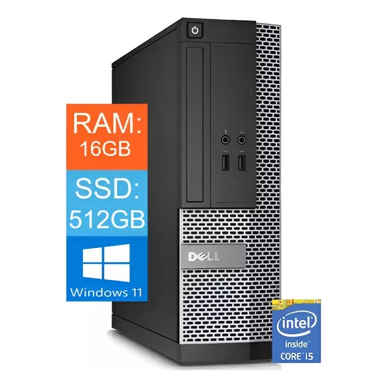 Pc Desktop Dell Optiplex I5 16gb Ram 512gb Ssd Wifi Win11