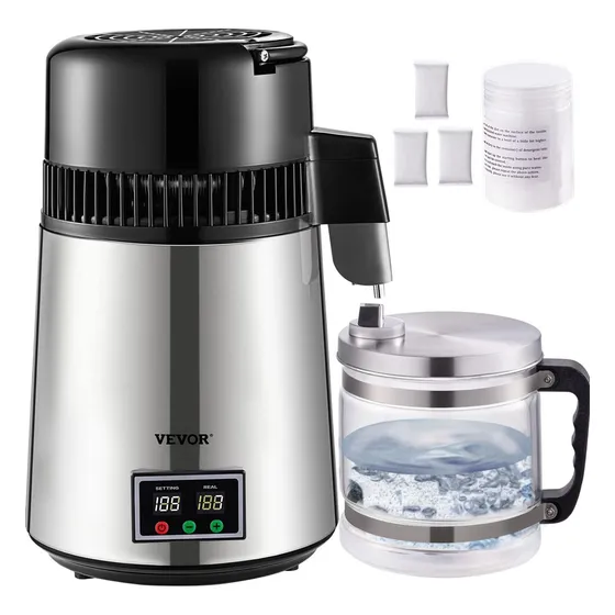 Vevor Water Distiller 4l Distilled Maker Pure With Dual