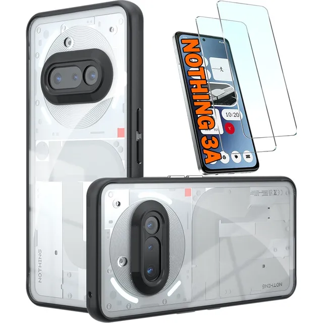 Funda Transparente Para Nothing Phone 3a / 3a Pro + 2 Micas De Pantalla