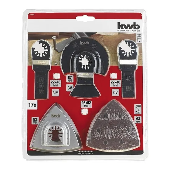 Accesorios Repuesto Multiherramientas Oscilante 17pcs Kwb