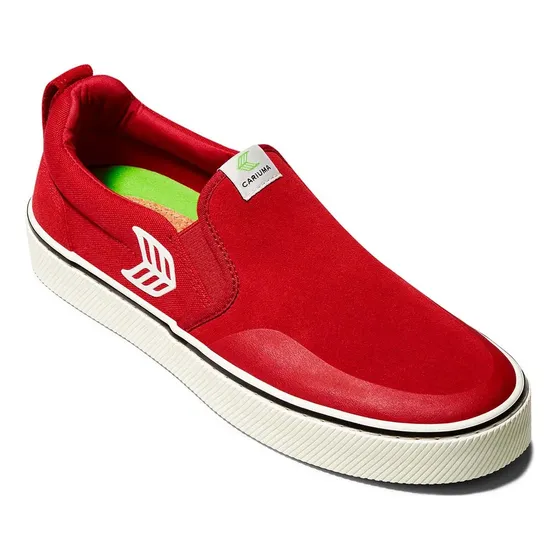 Zapatillas Cariuma Slip On Red Hombre Suede Skate