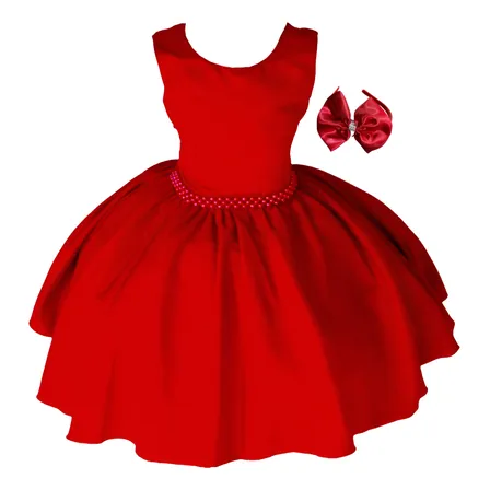 Vestido Infantil Natal Casamento Formatura Festa Luxo Oferta
