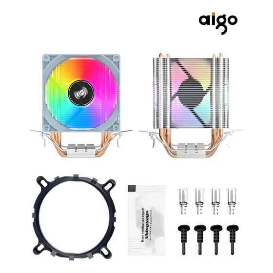 Cpu Cooler Aigo Ice400se Rgb Gamer (compatível Amd E Intel)